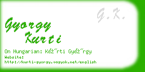 gyorgy kurti business card